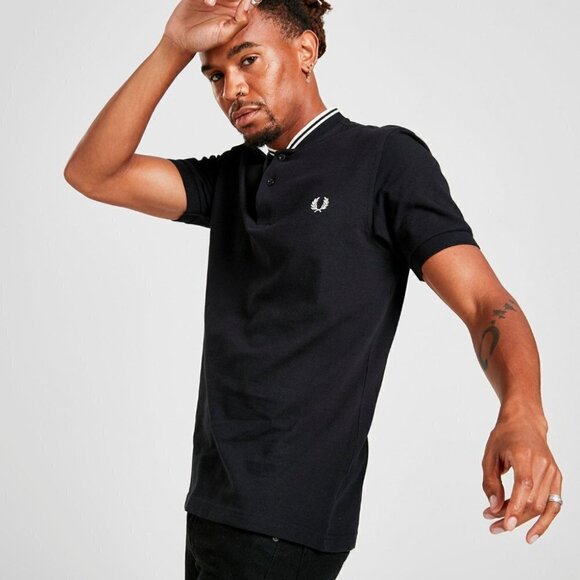 Fred Perry | Bomber collar polo shirt in grey - Picture 10 of 10